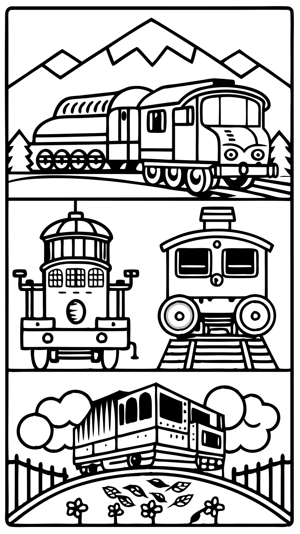 printable coloring pages trains